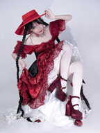 Floating Dream Lily - Elegant Lolita High Heel Shoes, Detachable Bow - image 30