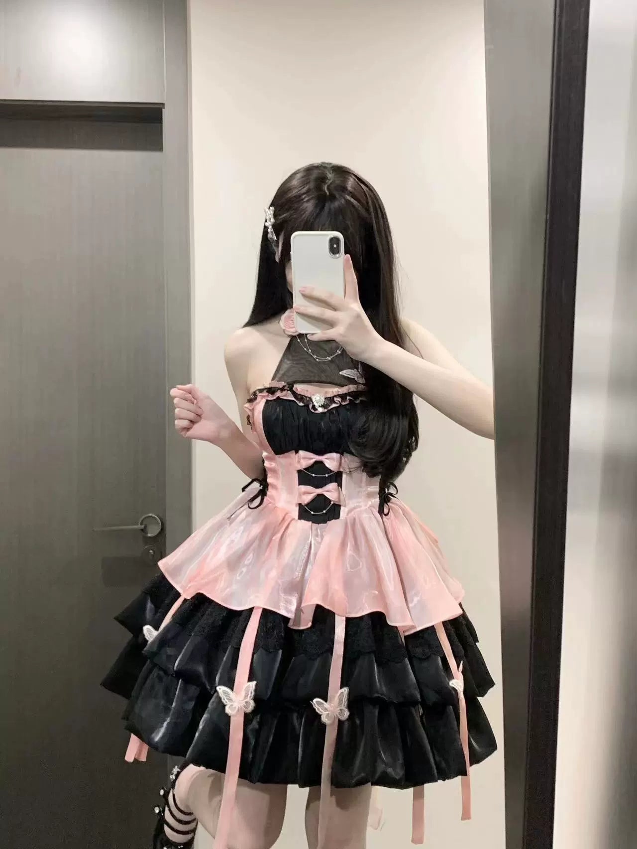 Love Goddess - Elegant Lolita Dress Halter Puff Princess JSK Dress - image 3