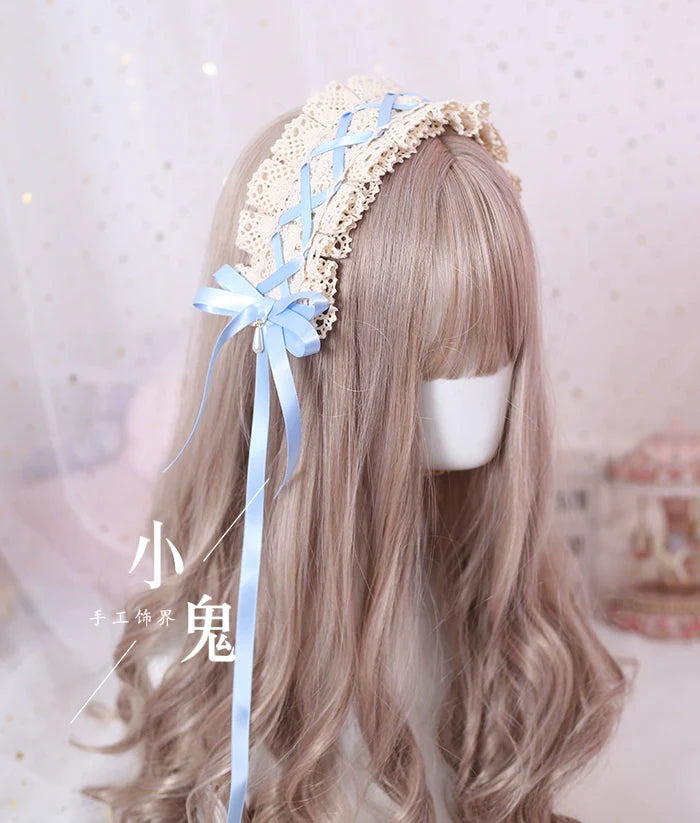 Japanese Style Sweet Lolita Lace Headband Multicolors - image 12