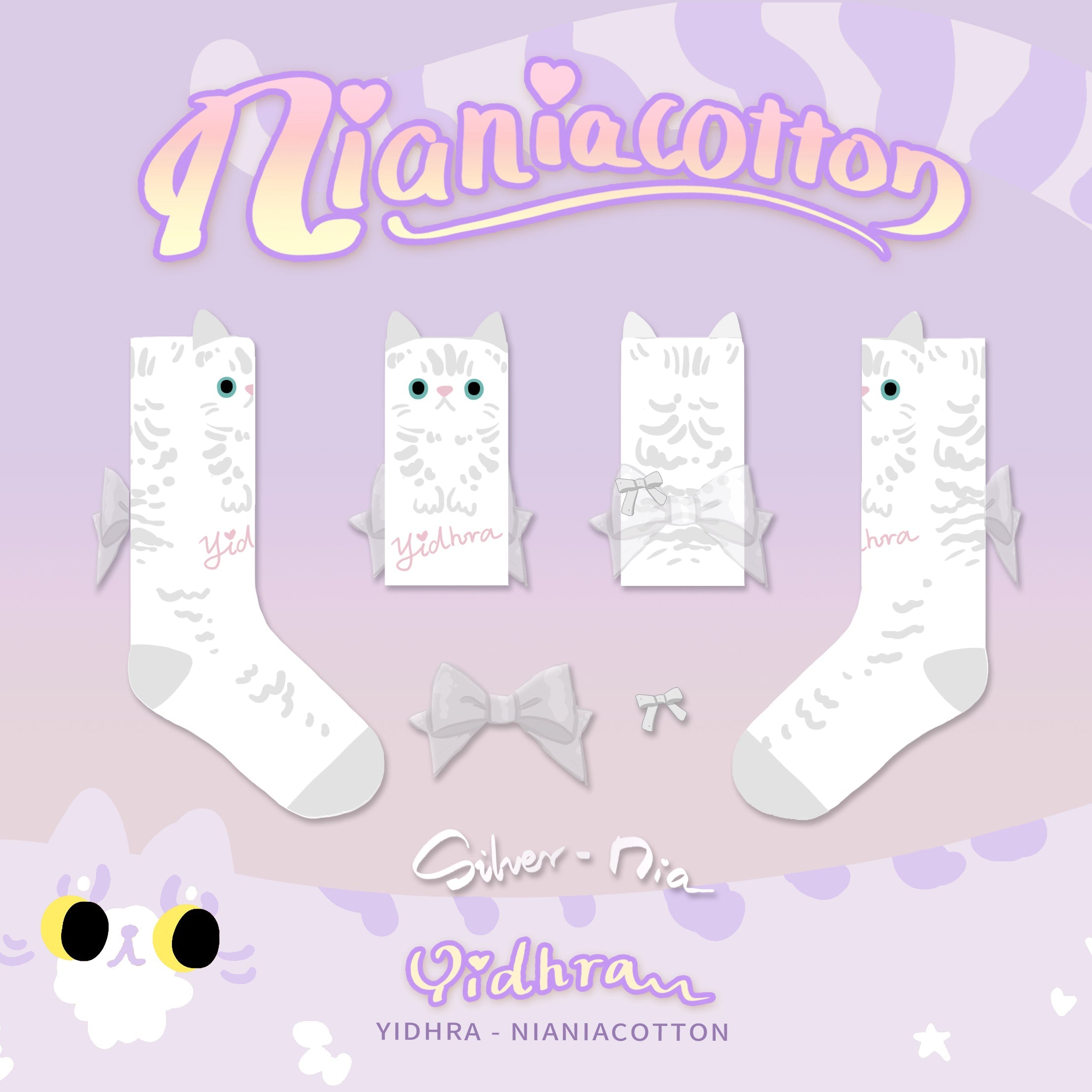 Cute Cat Cotton Lolita Socks - image 2