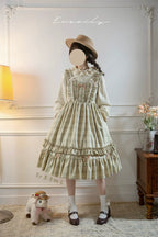 Green Fairy Tales Classic Plaid Plus Size Lolita JSK Dress - image 3