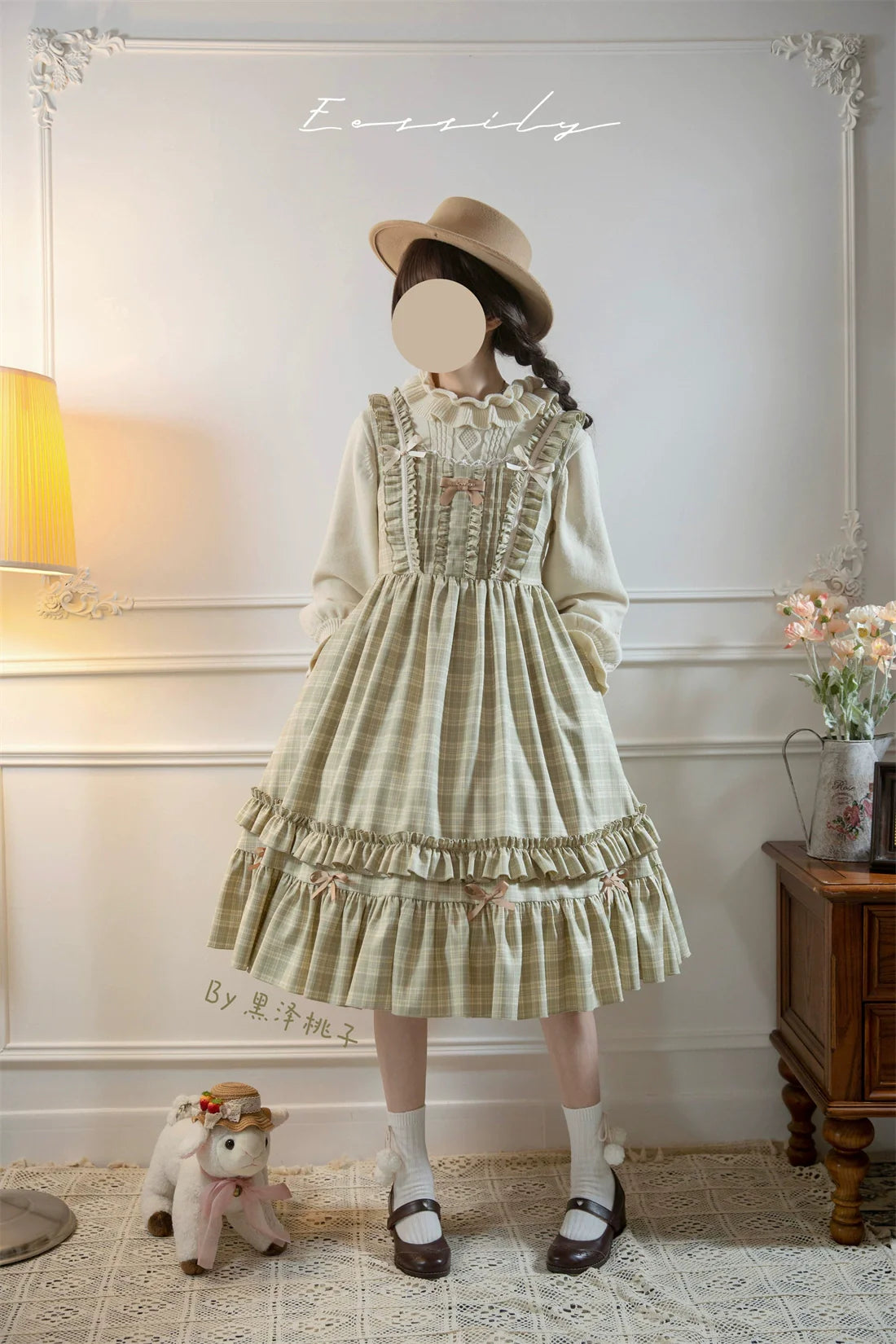 Green Fairy Tales Classic Plaid Plus Size Lolita JSK Dress - image 3