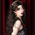 Gypsy Rose - Black Retro Lolita Curly Wigs Fluffy Sheep Curl Wigs - image 2
