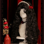 Gypsy Rose - Black Retro Lolita Curly Wigs Fluffy Sheep Curl Wigs - image 4