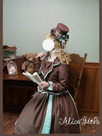 Bear Chocolate Slab - Classic Lolita Pleated JSK & SK Dress, Side Zipper - image 61