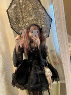Rose Cage - Gothic Lolita Black Suspender Dress - image 1