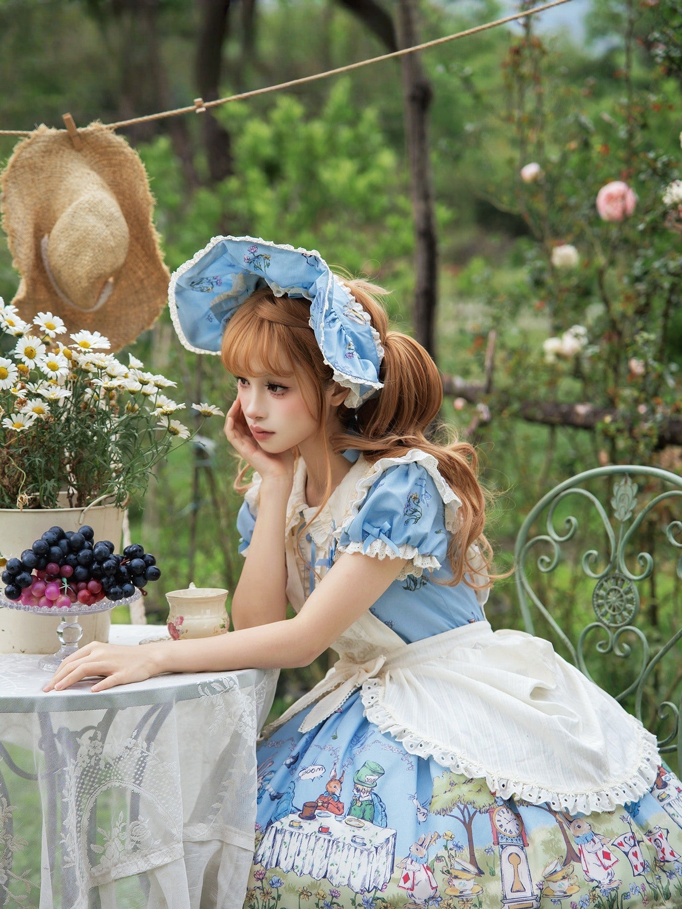 Pastoral Alice Lolita OP Dress and Accessories - image 16