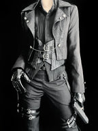 Open Front Ouji Lolita Short Coat, Detachable Trailing - image 8