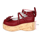 Princess Lolita Platform Shoes, Wood Grain Sole - image 10