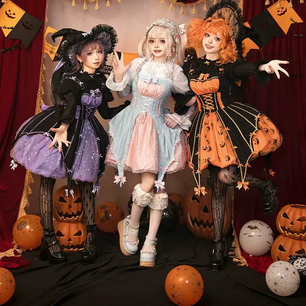 Halloween Gothic Lolita JSK Dress, Pumpkin-inspired Dress - image 4