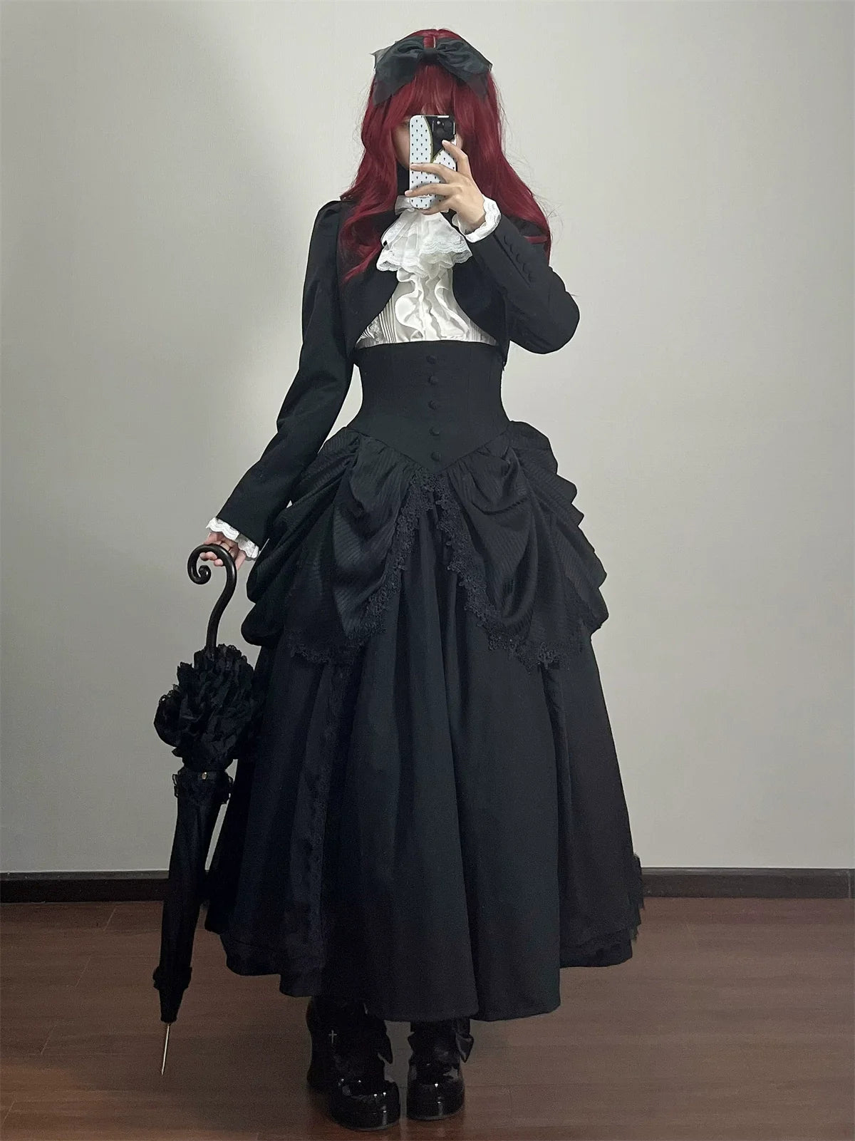 Dreaming Gothic Lolita Fishbone Long Skirt - image 21