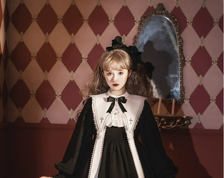 Black Nun - Gothic Lolita OP Dress - image 13