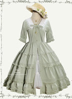 Lacey 2.0 - Classic Lolita OP Lace Collar Open Front Dress - image 8