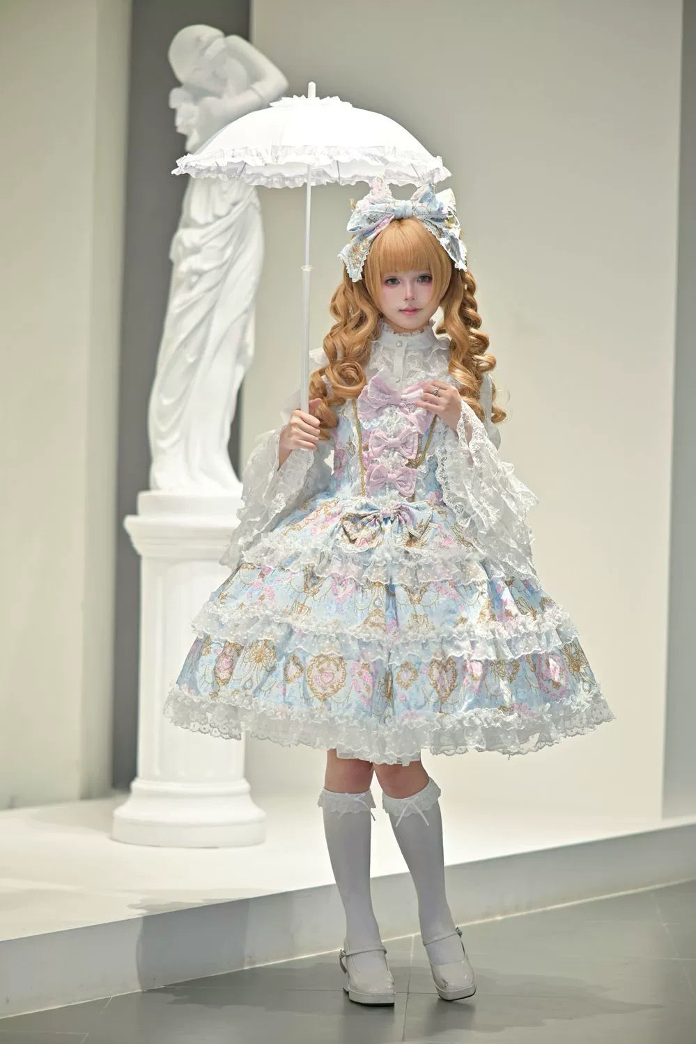 Candelabra Ode - Doll-like Sweet Lolita JSK Dress, Side Zipper - image 11