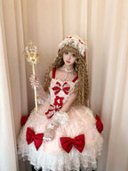 Floral Dream Isle - Sweet Lolita Doll-like JSK Dress, Bows & Lace - image 29