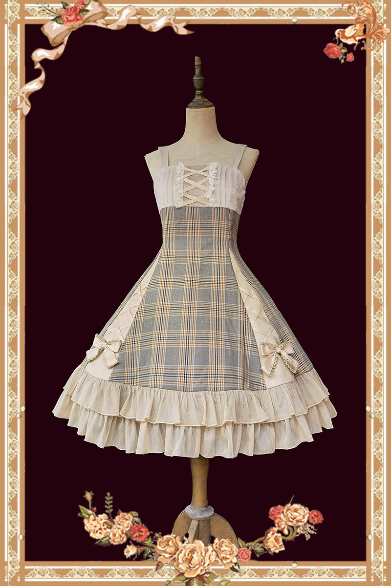 Memoirs of Backlight - Elegant Plaid Lolita JSK Dress - image 7