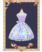 Sleepy Bear - Kawaii Lolita Bear and Star Printed Dress and Accessories - image 9