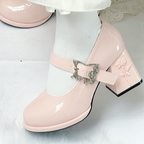 Wanxiang Cycle - Elegant Lolita Heels with Embossed Rose - image 18