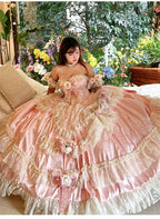 Love and Roses Princess Bridal Lolita Dress with Tiered Rose Skirt - image 17