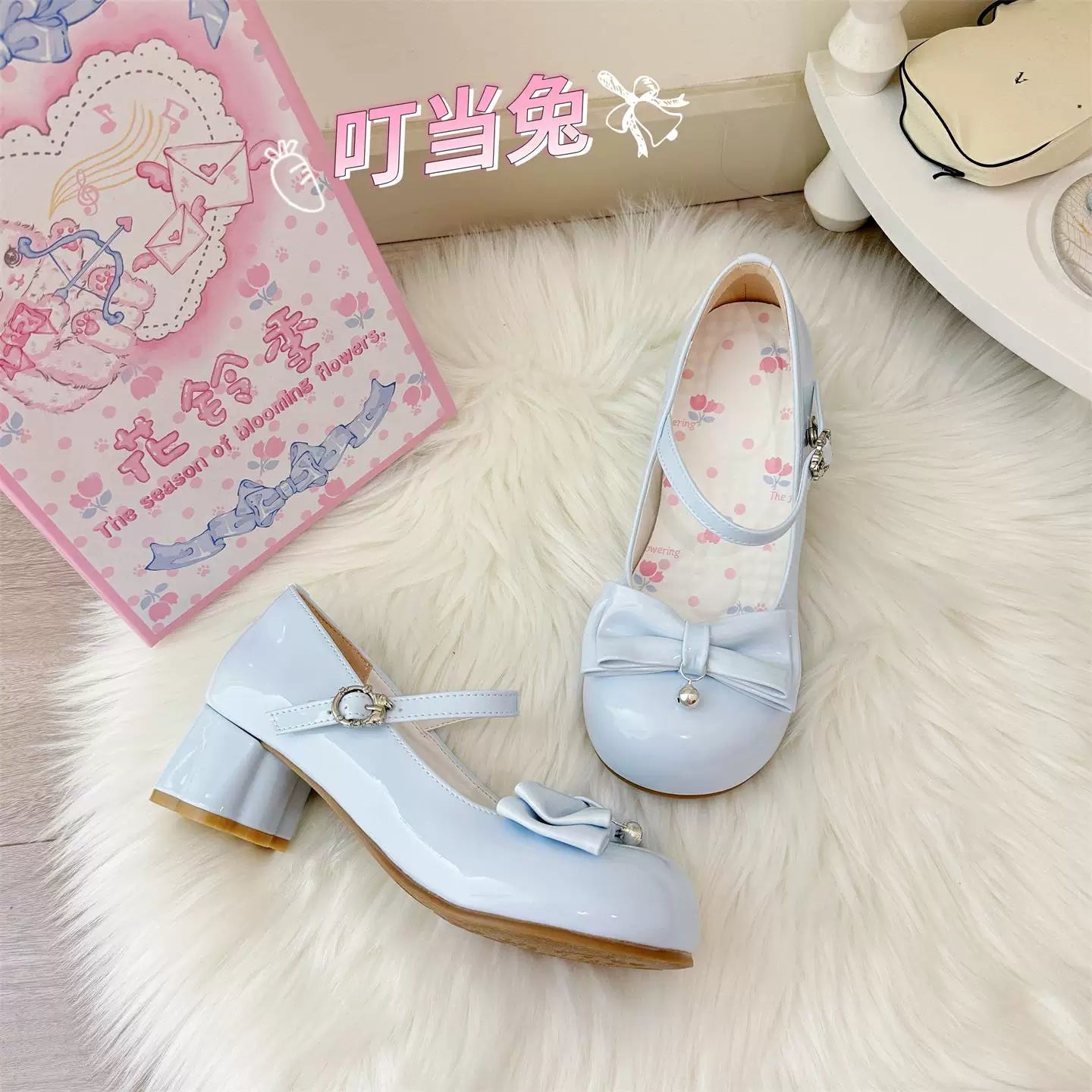 Dingbell Bunny - Sweet Lolita Round Toe Shoes, Cat Paw Heel - image 17