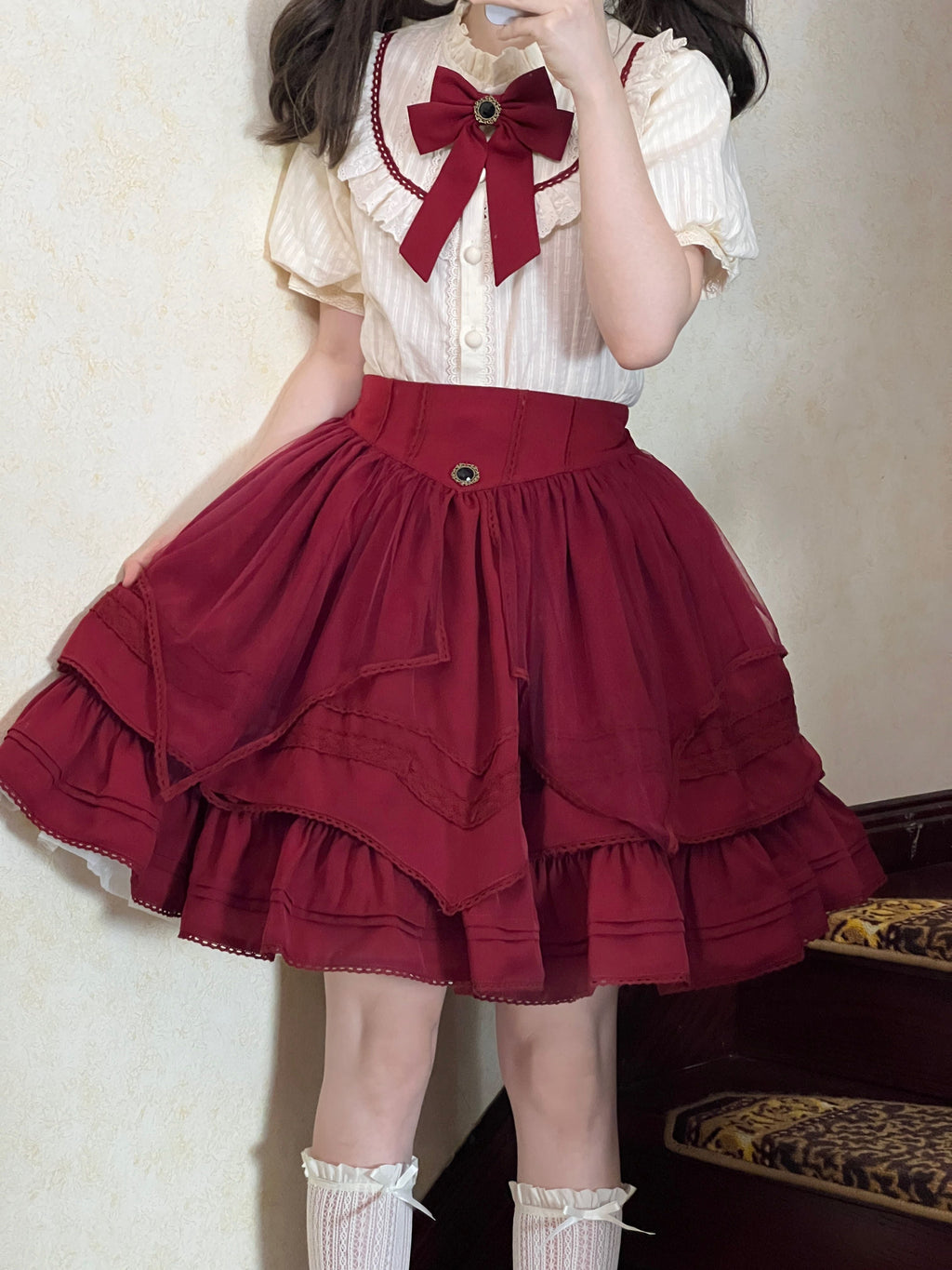 Rich Girl Elegant Lolita Blouse and Skirt Set - image 9