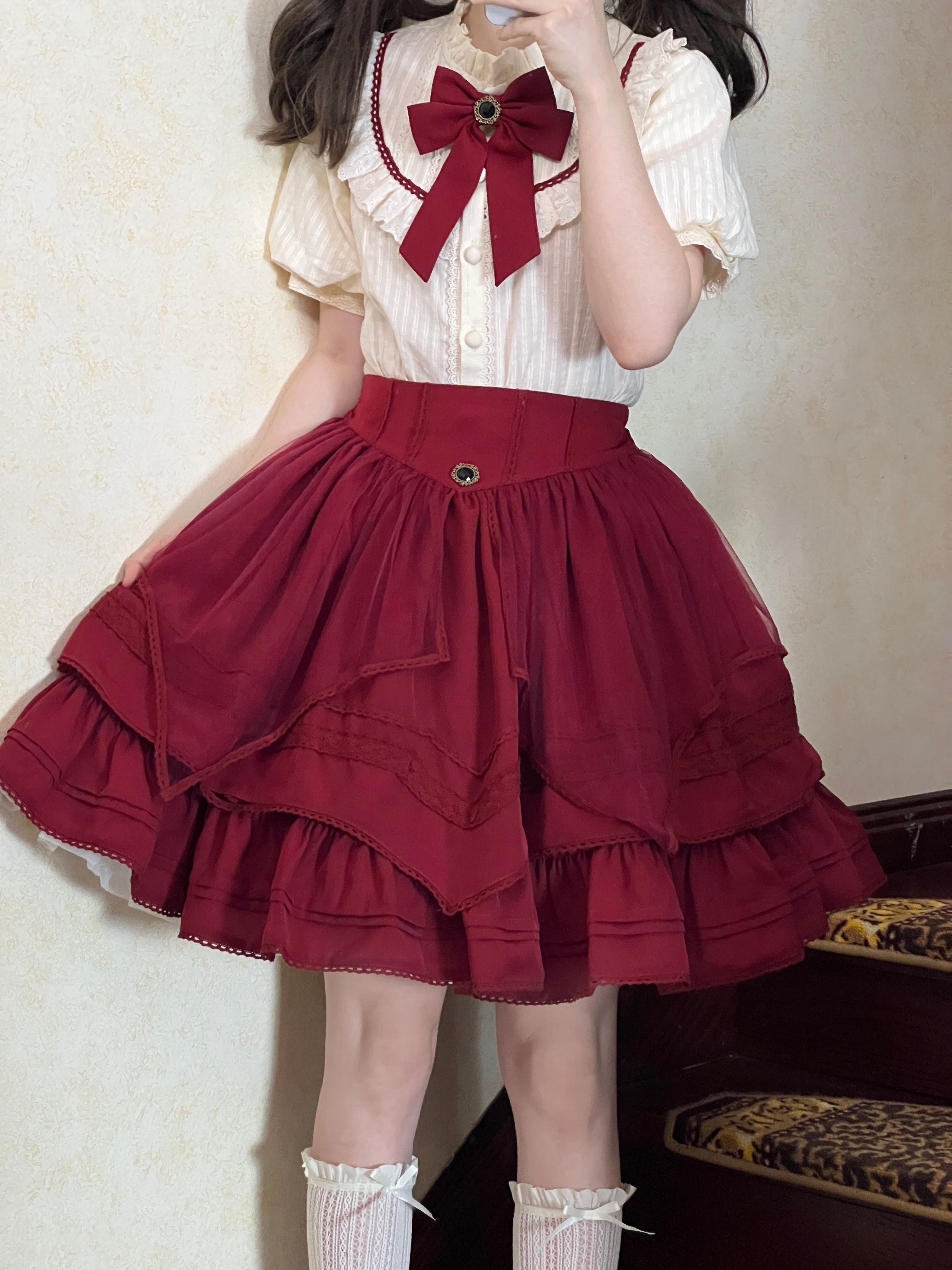 Rich Girl Elegant Lolita Blouse and Skirt Set - image 9