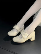 Heidi Manor - Classic Lolita Chunky Heels with Cutout Trims - image 15