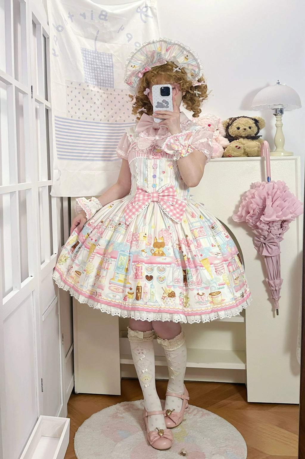 Summer Ice Cream Tale - Old School Lolita Ice Cream Printed OP & JSK Dress - image 10