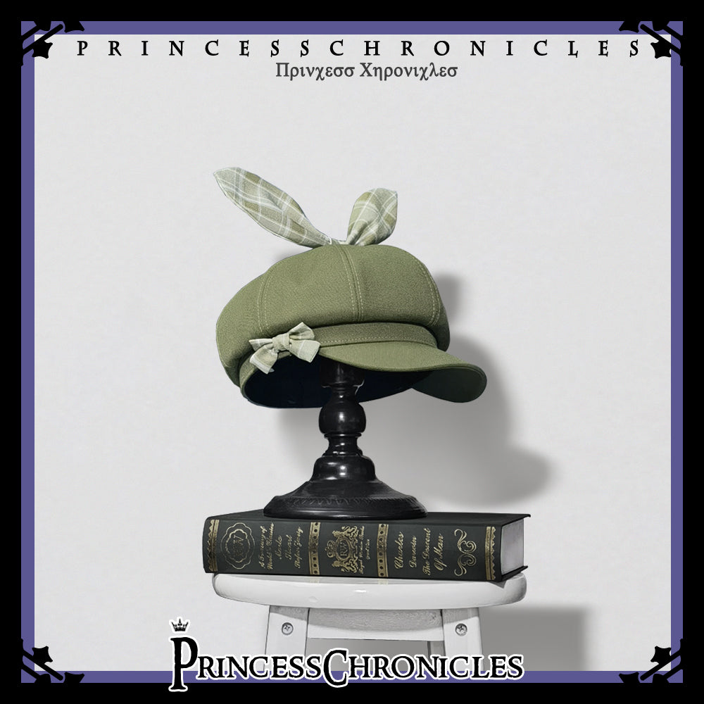 Vintage Kawaii Bow Lolita Beret - image 2