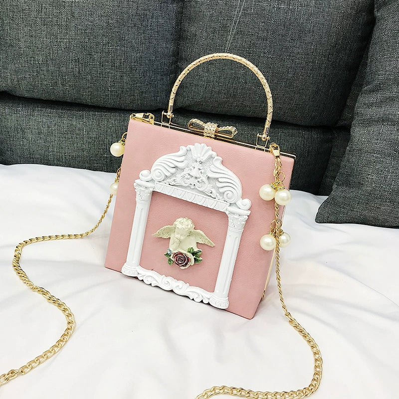 Gothic Lolita Retro Bag Baroque Square Crossbody Bag - image 13