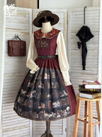German Bookshelf - Classic Lolita Printed JSK Dress - image 1