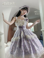 Lily Maiden - Classic Lolita JSK Dress, Lily Embroidery and Accessories - image 4
