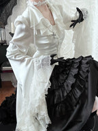 Butterfly Shadow - Gothic Lolita Ruffled Tailcoat Blouse - image 11