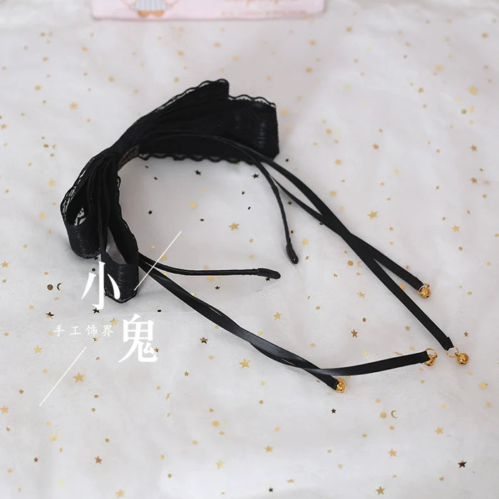 Bell and Lace Sweet Lolita Bow Hair Accessory - image 3