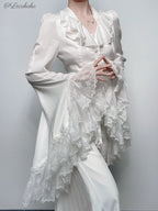 Butterfly Shadow - Gothic Lolita Ruffled Tailcoat Blouse - image 9