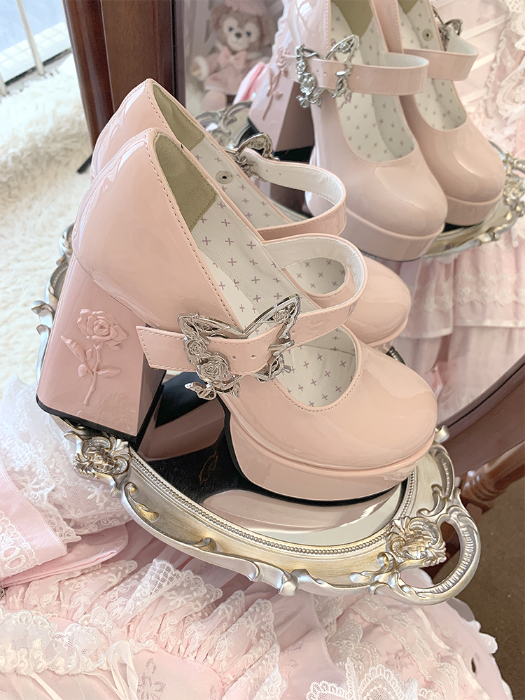 The cycle of all things - Lolita High Platform Shoes with Elegant Butterfly Buckle - image 1