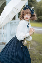 Rose Doll - Elegant Lolita Striped Fishbone Skirt - image 71