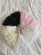 Sweet Lolita Cotton Bloomers, Lace Polka Dot Hem - image 2