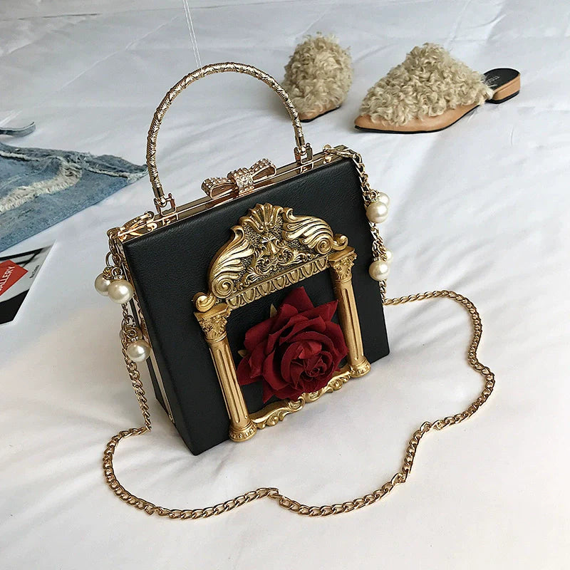 Gothic Lolita Retro Bag Baroque Square Crossbody Bag - image 18