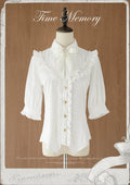 Earl Girl - Chiffon Classic Lolita Shirt, Mid-Length Mutton Sleeves - image 1