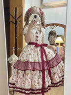 Skyfaring Strawberry - Printed Classic Lolita JSK Dress, Tired Hem - image 12