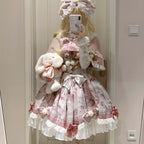 Dessert Catlets - Sweet Lolita JSK, Strawberry And Cat Prints - image 8