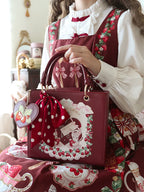 Retro Lolita Handbag PU Square Wedding Bag - image 6