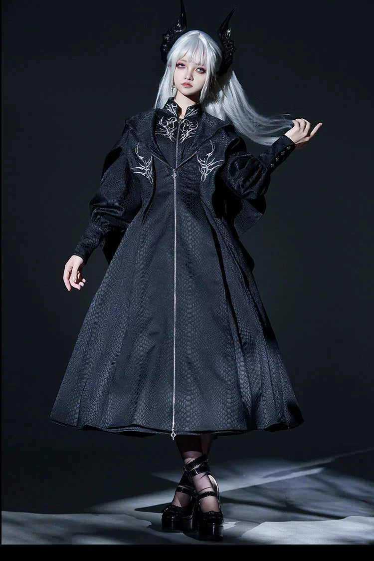 Dragon Scale - Gothic Lolita JSK Dress Goth Coat - image 2