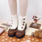 Winter Lolita Boots Fur Mary Jane Lolita Low Heel Shoes - image 57