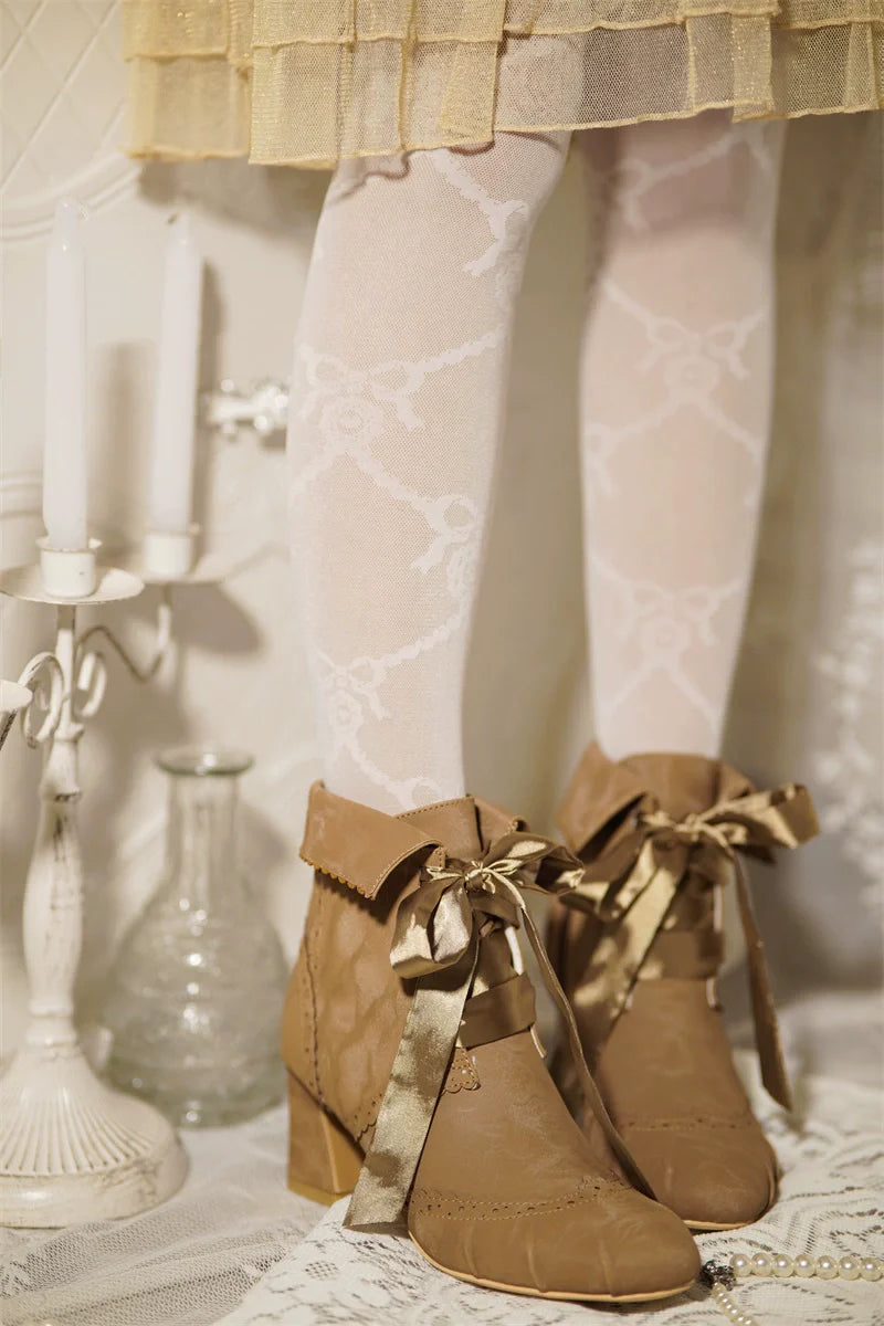 Lady Incognita - Retro Lolita Ankle Boots, Size Zipper - image 17