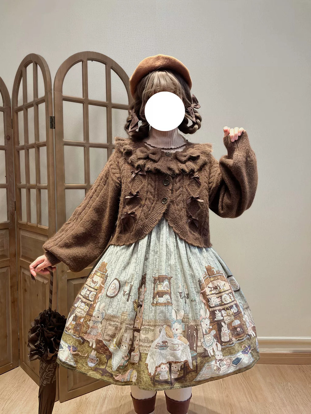 Napoleon Pastry - Sweet Lolita Cardigan, Detachable Bows - image 2
