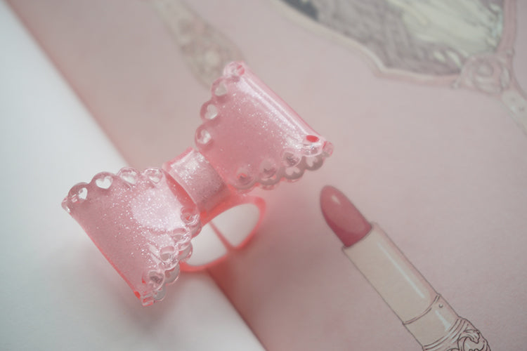 Sweet Lolita Bow Ring and Necklace - image 4