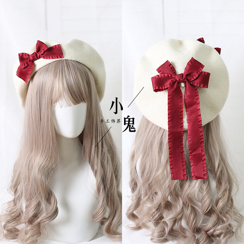 Sweet Bow Multicolors Lolita Wool Beret - image 10