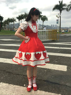 The Weird Strawberry Lady - Old School Lolita JSK, Hand-Studded Strawberry and Accessories - image 14